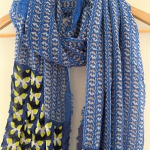 Blue Patterned Women's Scarf